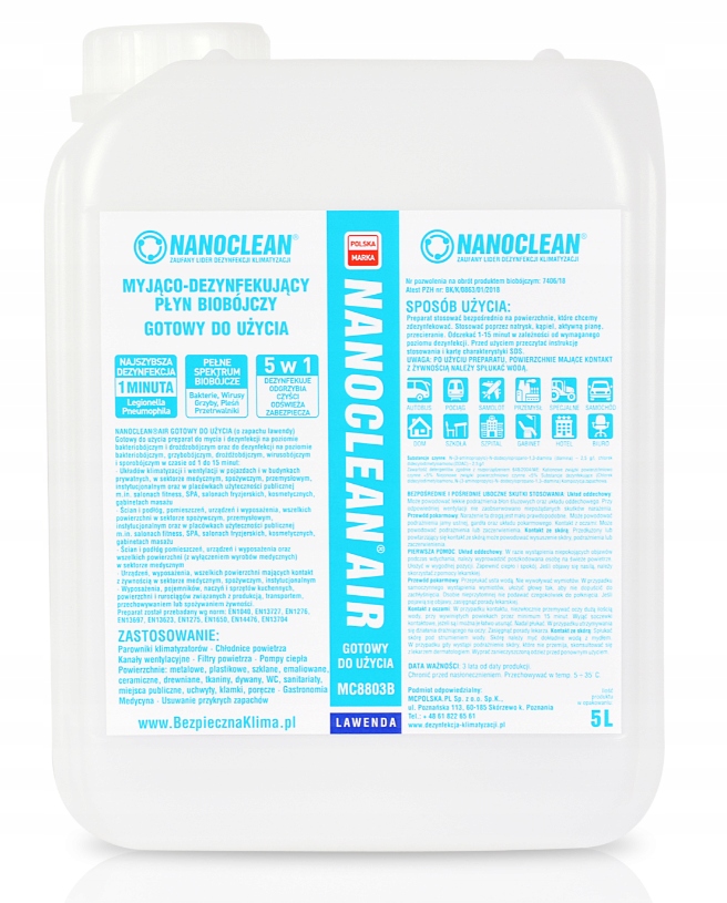 NanoClean kvapalina na čistenie klimatizácie 5 l